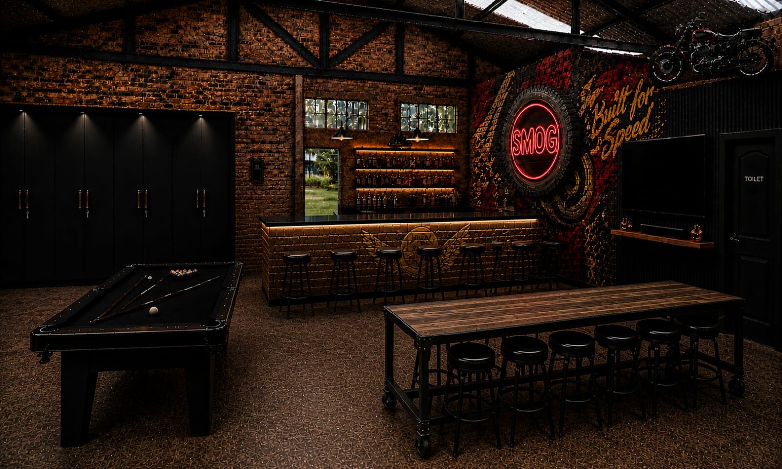 Themed bar concept render